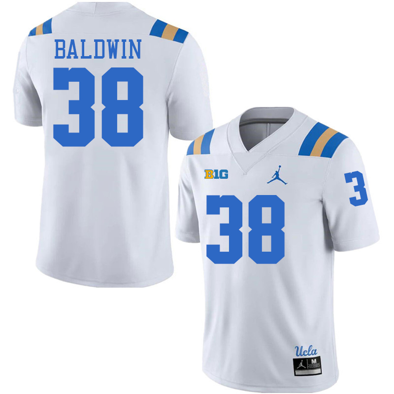 UCLA Bruins #38 Burr Baldwin Big 10 Conference College Football Jerseys Stitched Sale-White